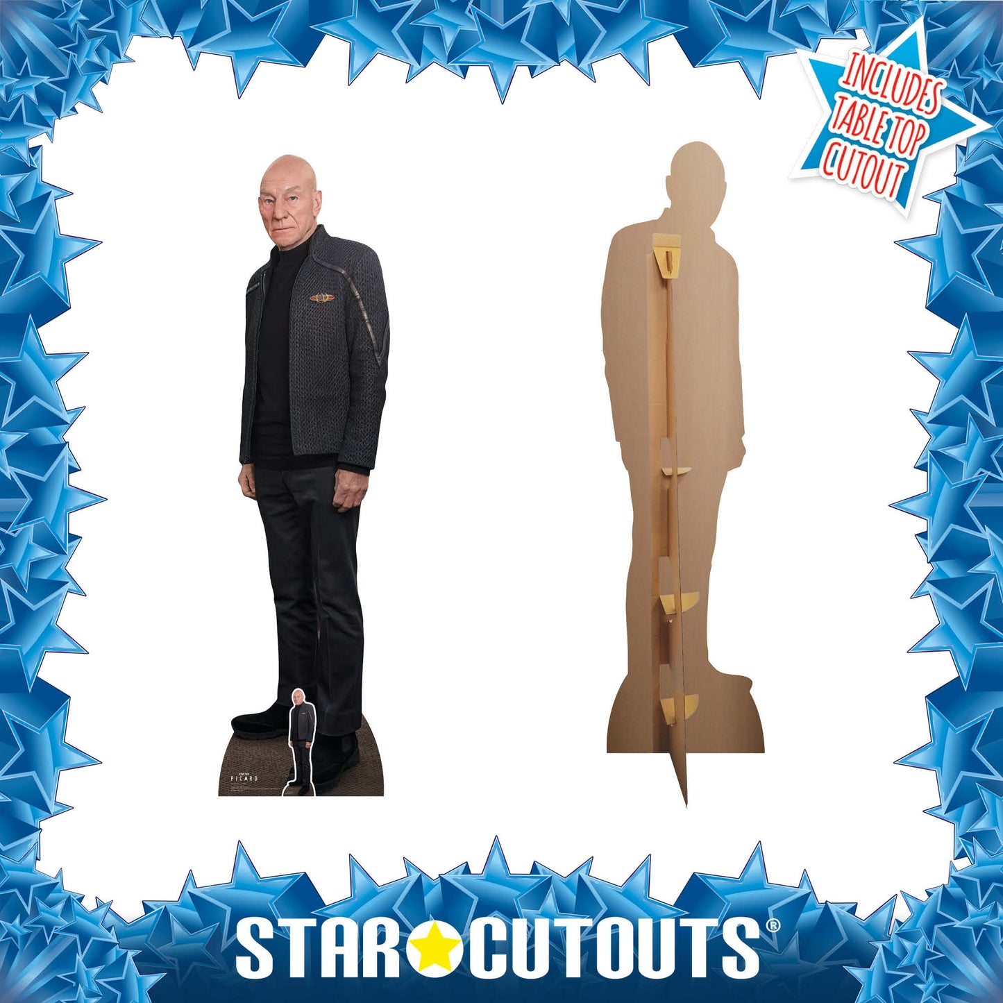 SC4706 Jean Luc Picard Black Outfit Cardboard Cut Out Height 179cm