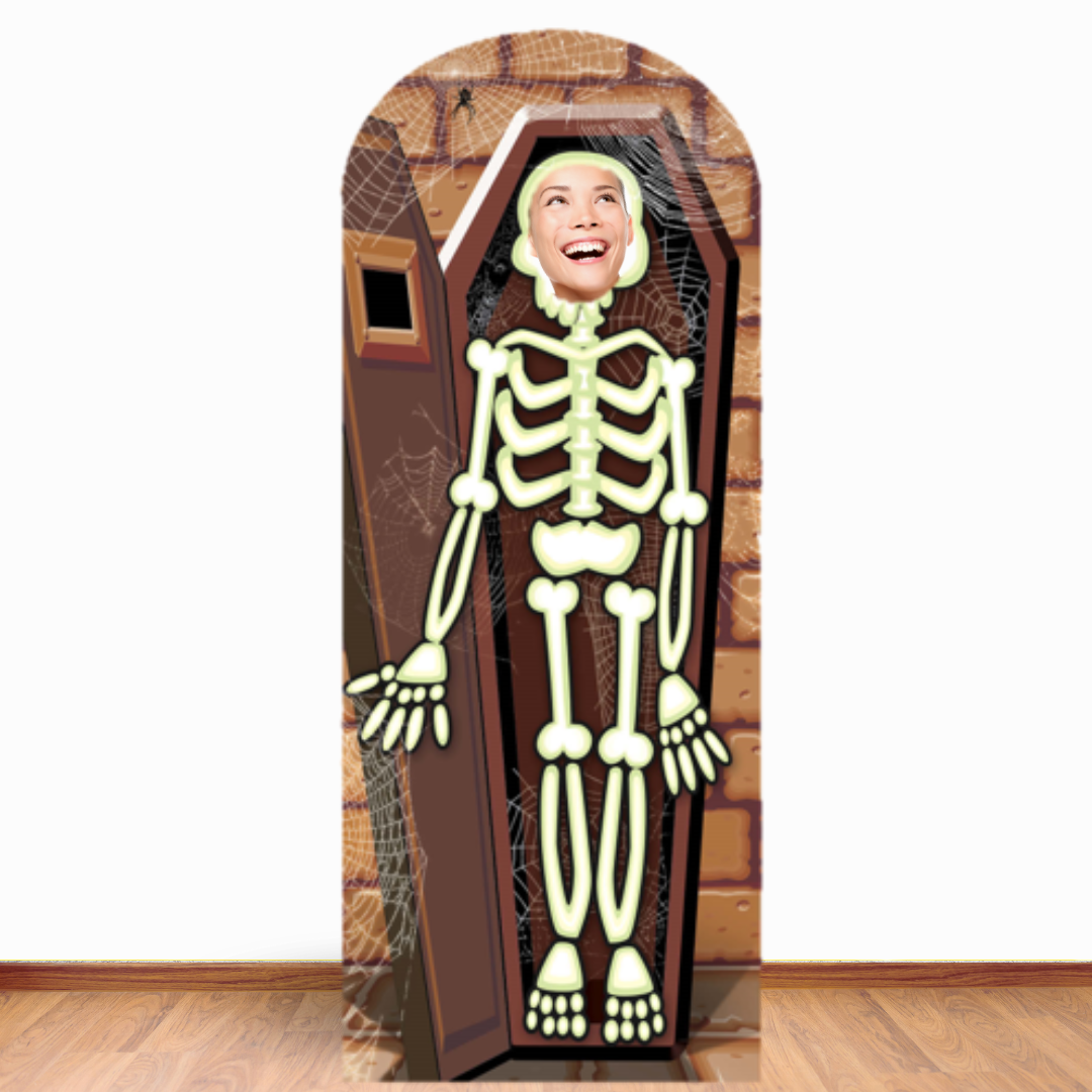 SC653 Skeleton Stand In Cardboard Cut Out Height 180cm