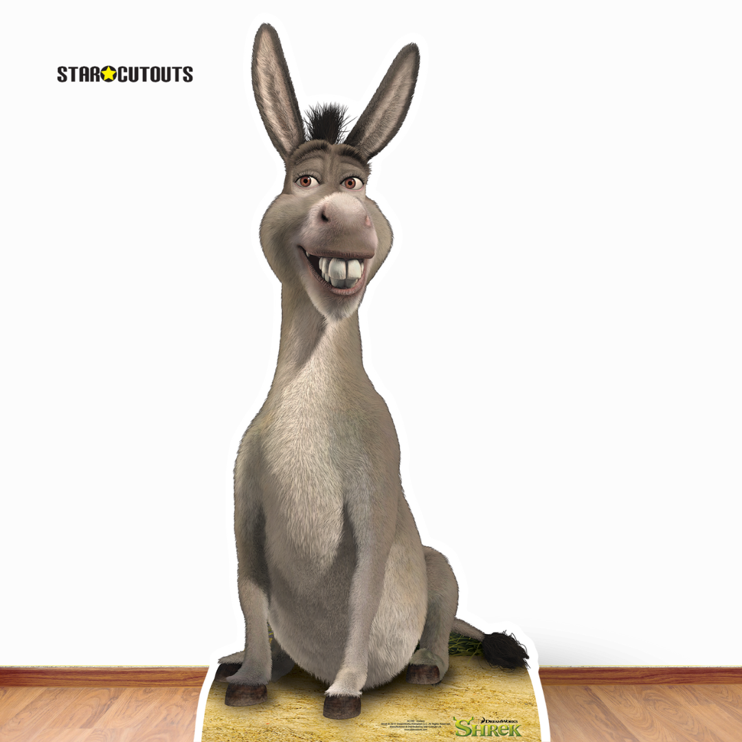 SC788 Donkey Cardboard Cut Out Height 123cm