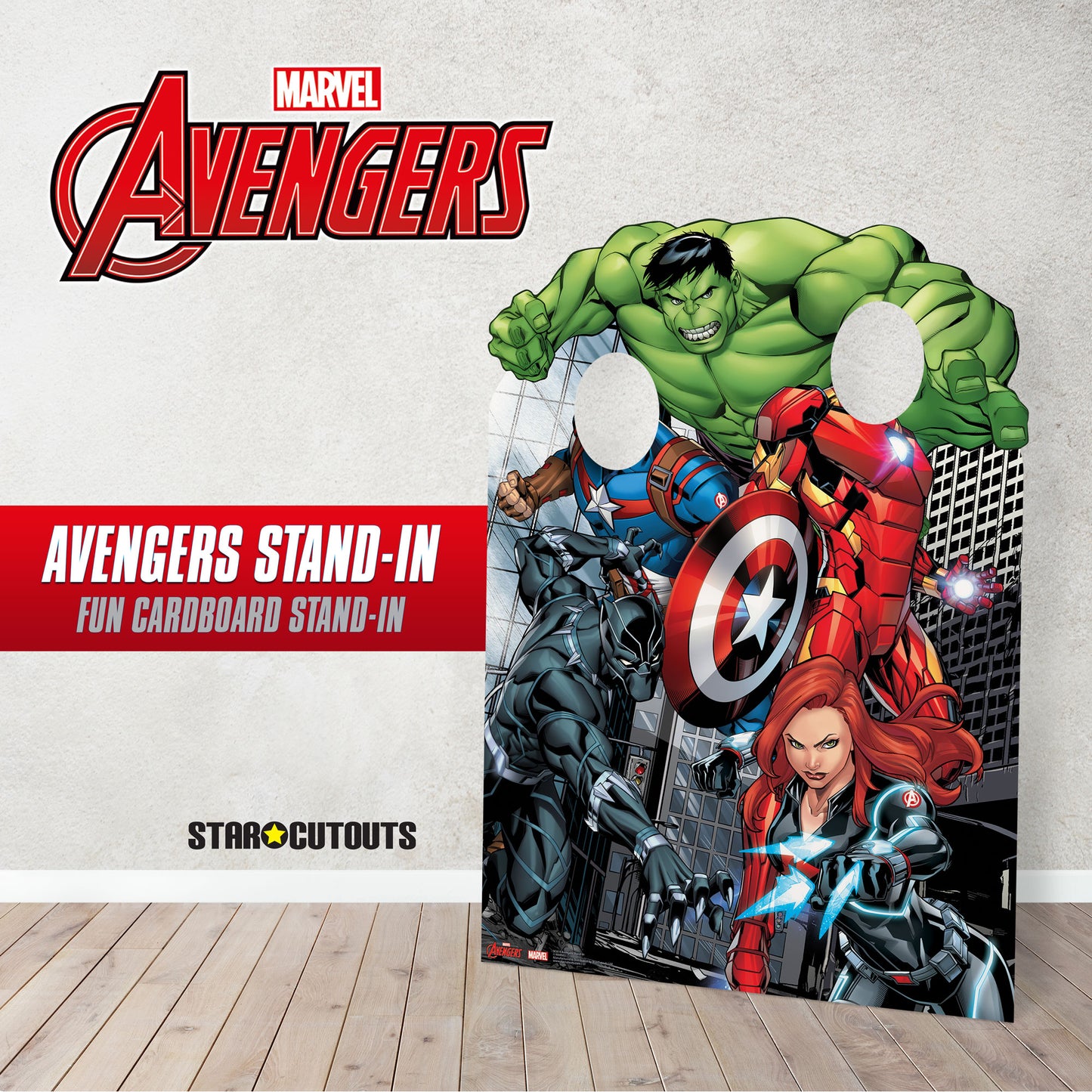 SC814 Avengers Assemble Child Stand In Cardboard Cut Out Height 131cm