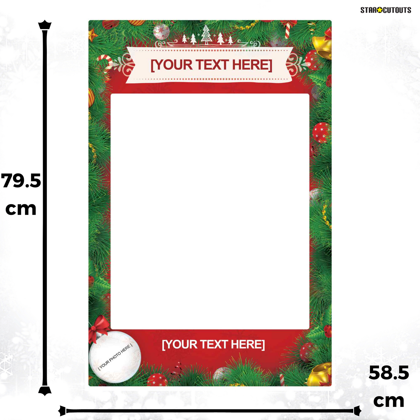 SF009 Selfie Frame Festive Christmas & Props Regular Size  Height 79.5 cm