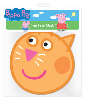 SMP118 Candy Cat   Peppa Pig Six Pack Cardboard Face Masks With Tabs and Elastic