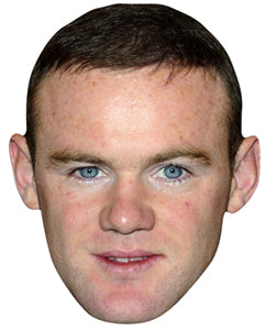 SMP362 Wayne Rooney Football Six Pack Cardboard Face Masks With Tabs and Elastic