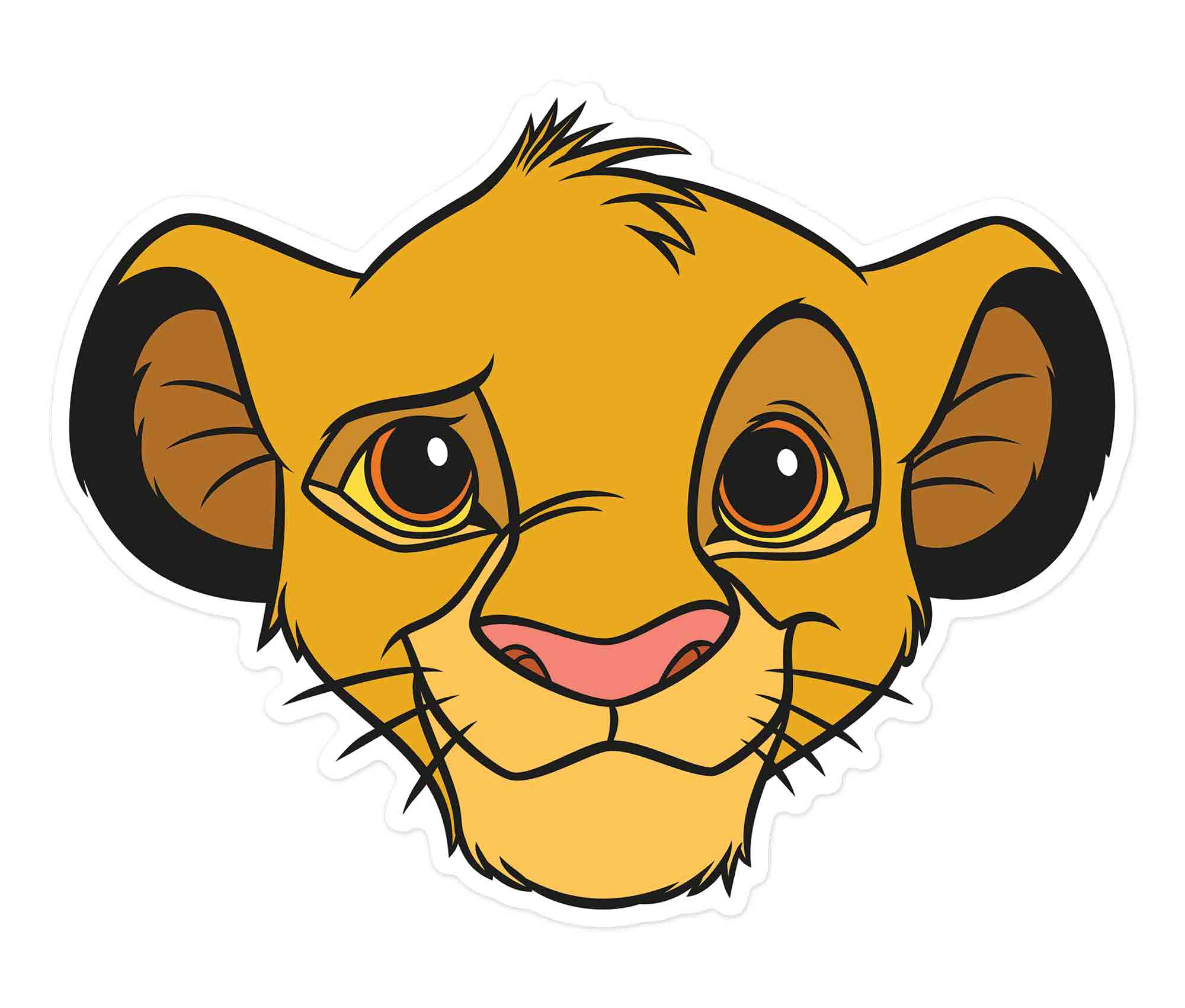 SM376 Simba The Lion King Single Face Mask – Star Cutouts