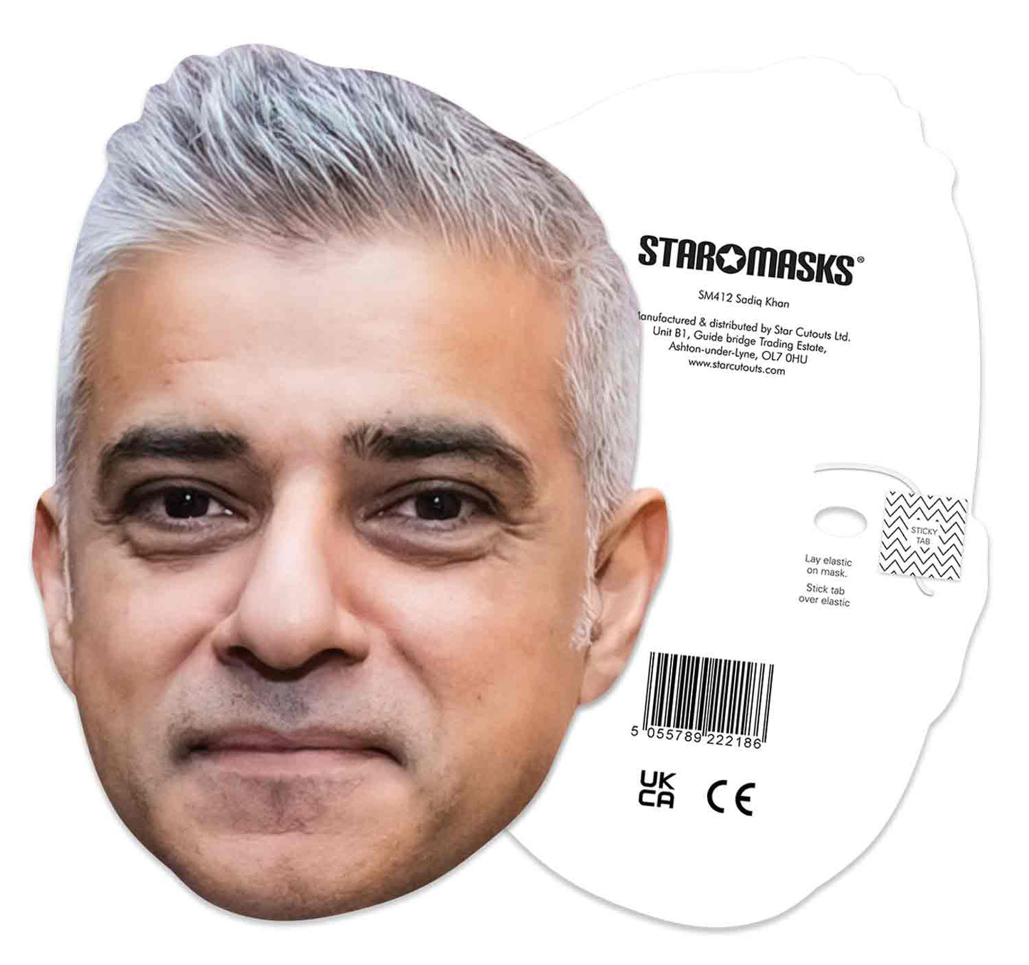 SM412 Sadiq Khan  Politician Single Face Mask