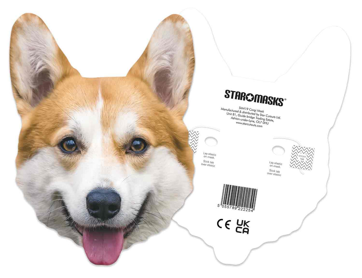 SM419 Corgi  Royals Single Face Mask