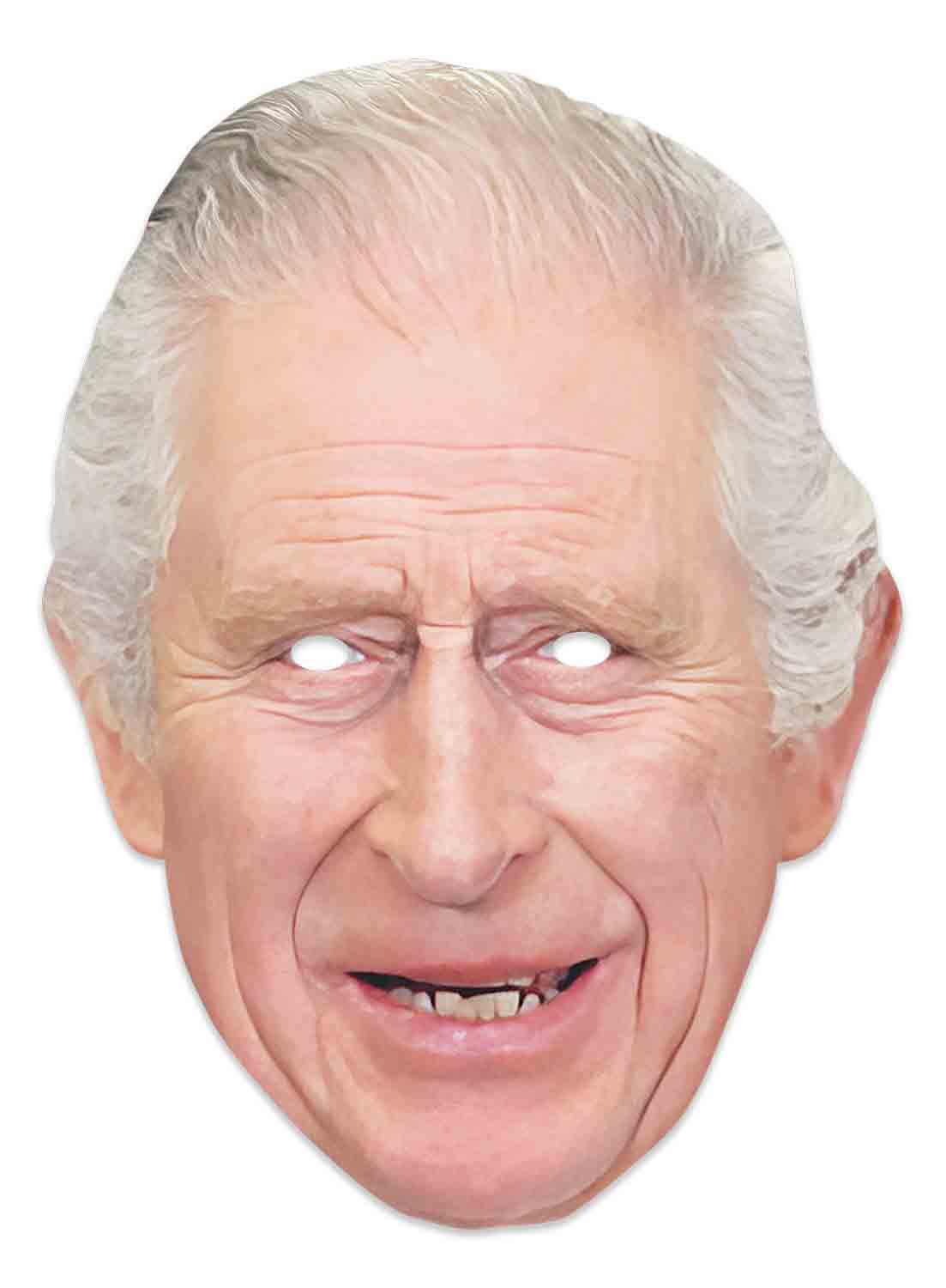 SM437 King Charles  Smiling Royals Single Face Mask