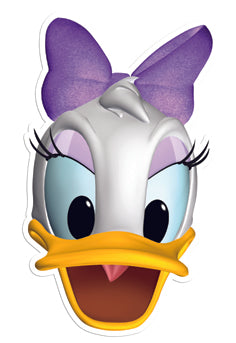 SMP183 Daisy Duck  Mickey Mouse & Friends Six Pack Cardboard Face Masks With Tabs and Elastic