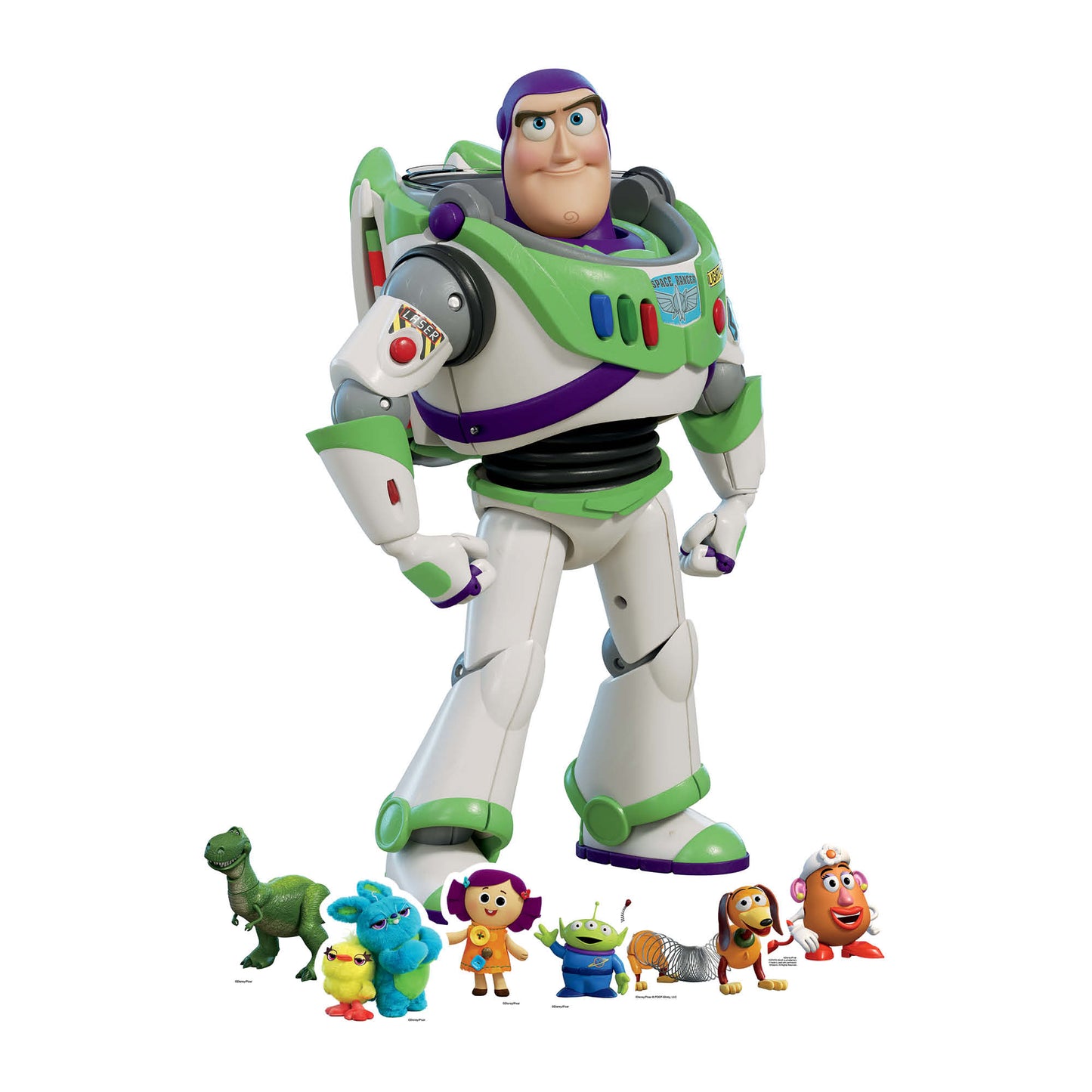 SP012 Buzz Lightyear Toy Story Cardboard Cutout Party Decorations With Six Mini Party Supplies Height 134cm