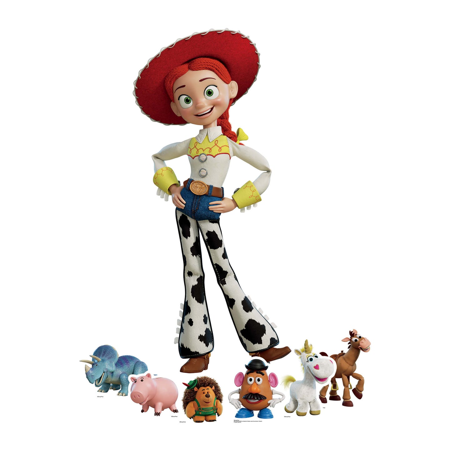 SP013 Jessie Toy Story Cardboard Cutout Party Decorations With Six Mini Party Supplies Height 134cm