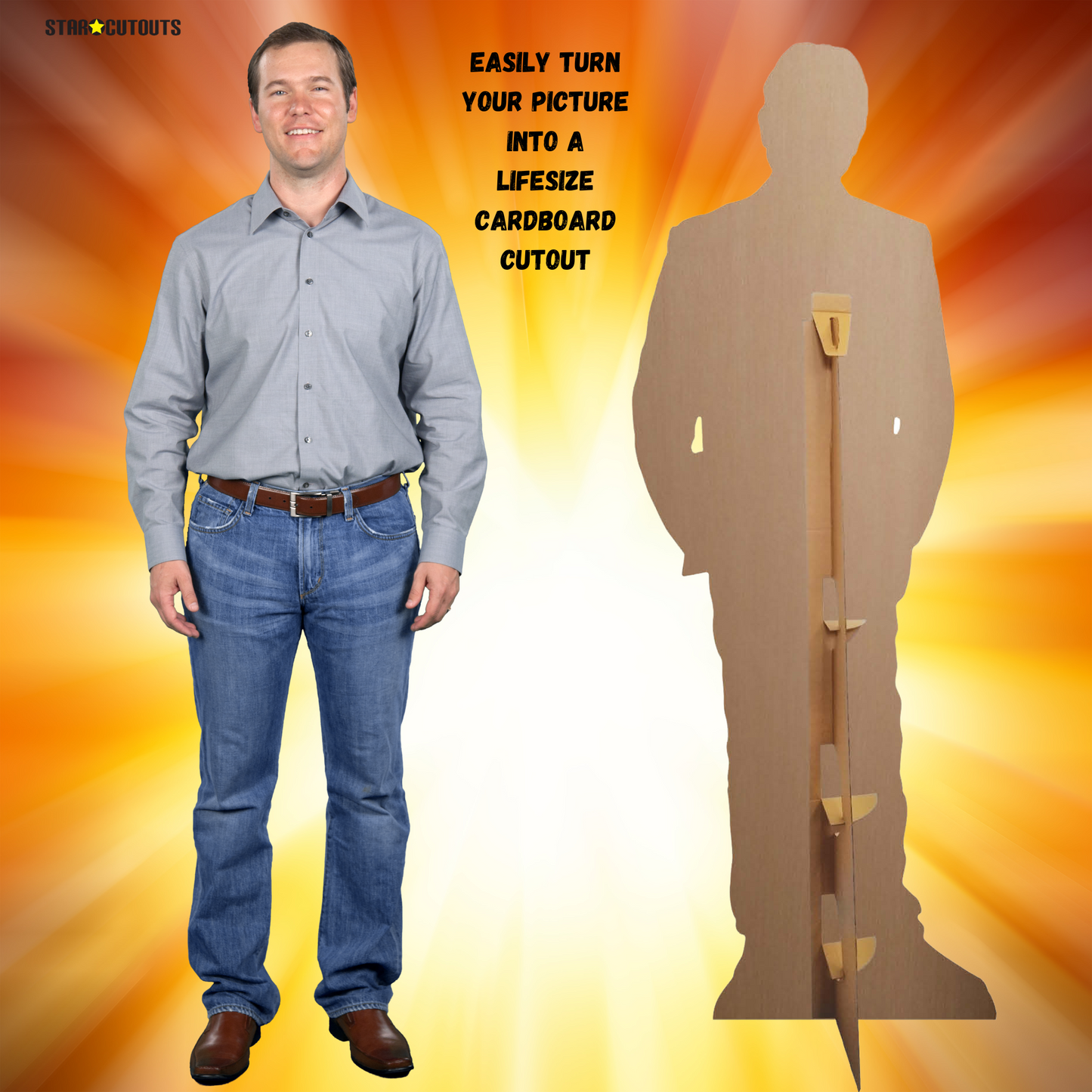 SCCUST1	Custom Cardboard Cut Out Standard  Maximum Height 6ft 4in