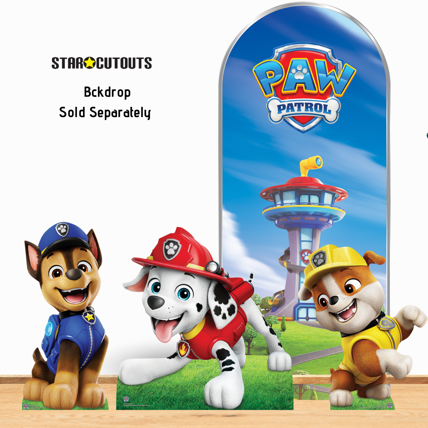 SC4598 Chase, Marshall and Rubble Paw Patrol  Multi-Pack Cardboard Cut Outs Height 66cm