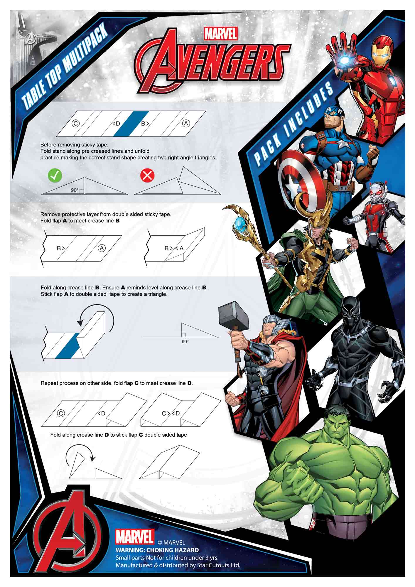 TT016 Marvel Avengers (Animation/ Cartoon) Table Top Pack