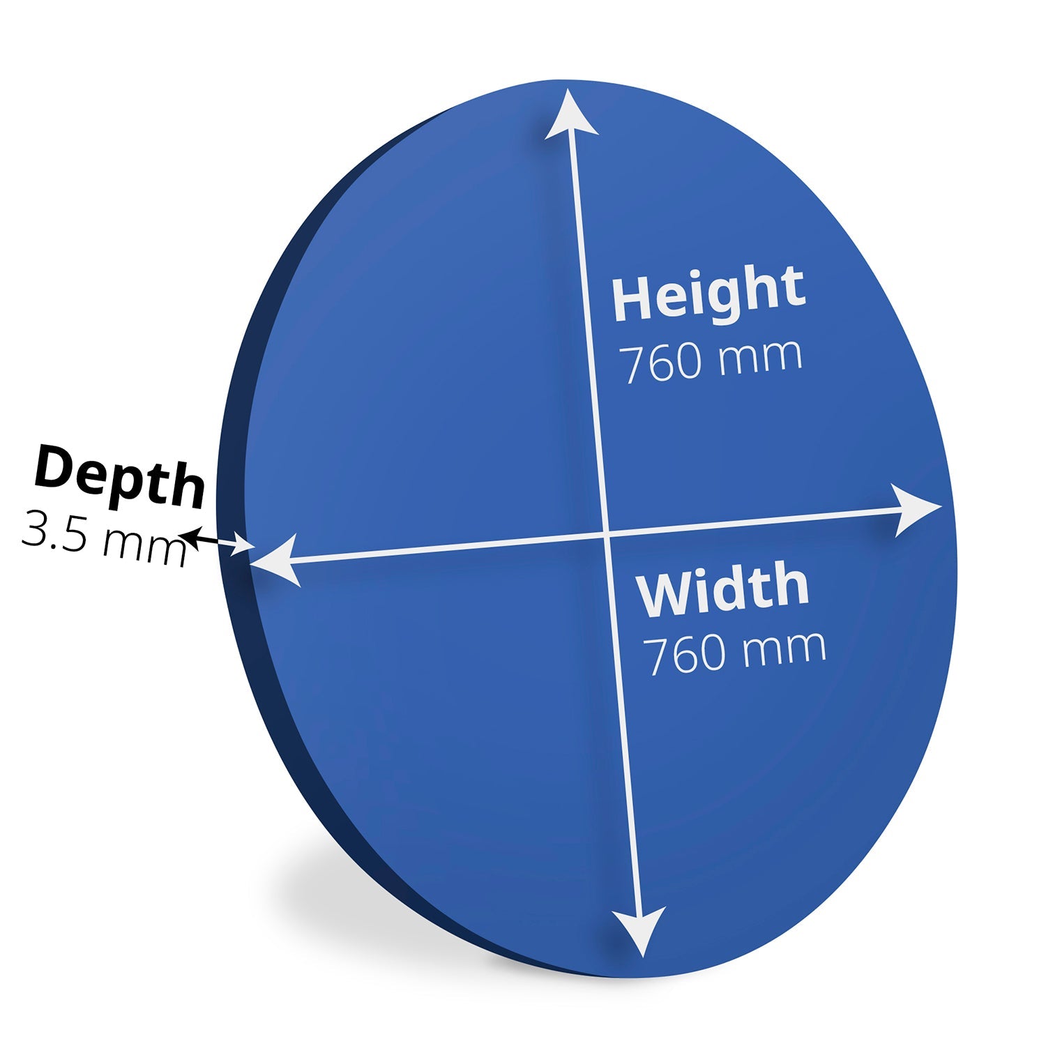 XQ015-x-m-007 Medium Correx Circle - Primary Blue Height 76 cm Width 76 cm