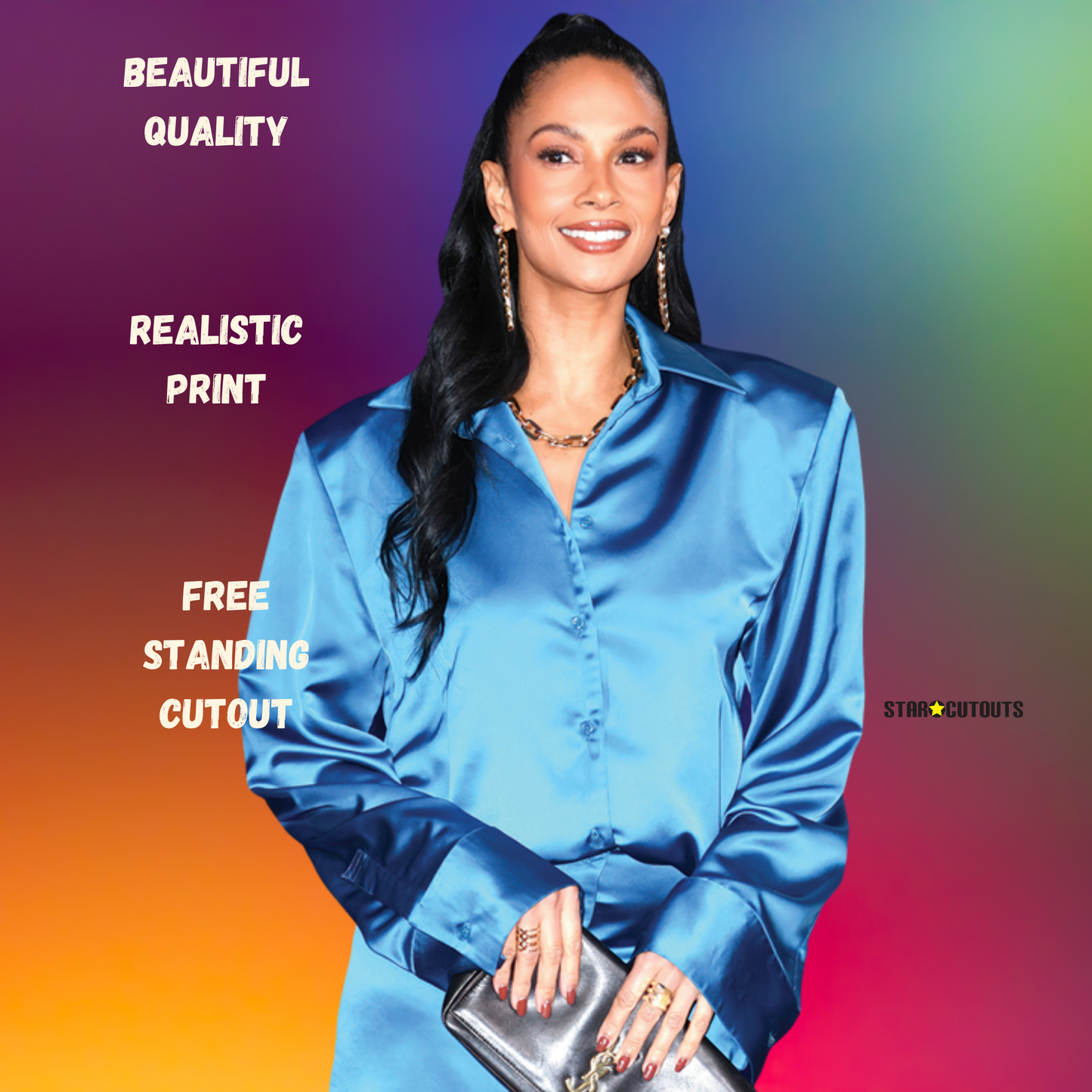 CS1096 Alesha Dixon Height 172cm Lifesize Cardboard Cut Out With Mini