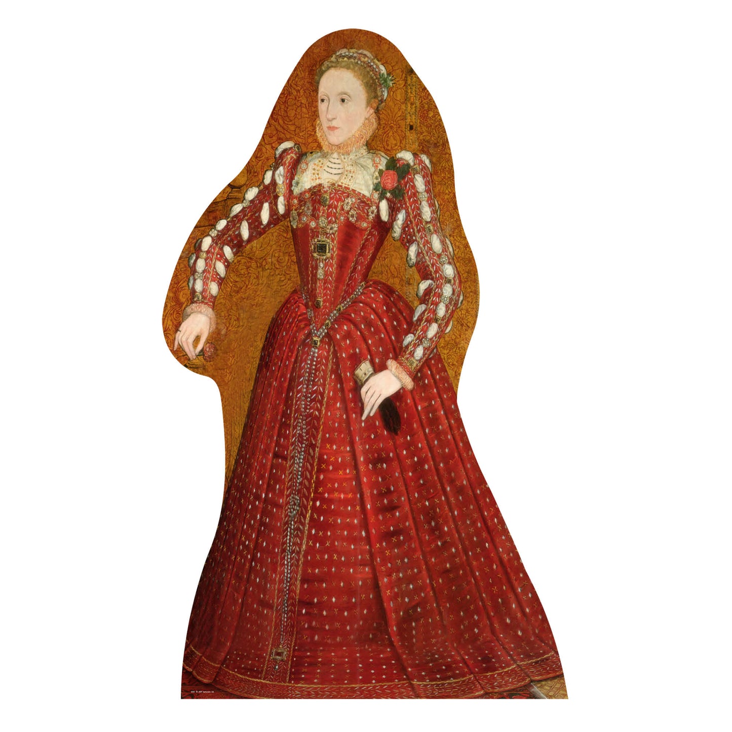 SC061 Tudor Woman Stand-In Cardboard Cut Out Height 176cm