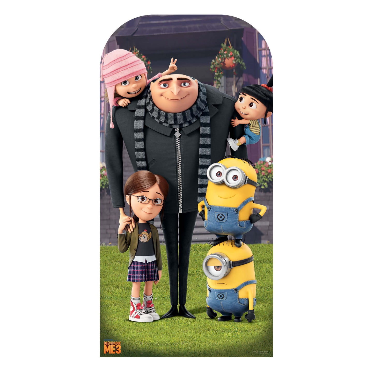 SC1045 Despicable Me Adult and Child Stand-In Cardboard Cut Out Height 185cm - Star Cutouts