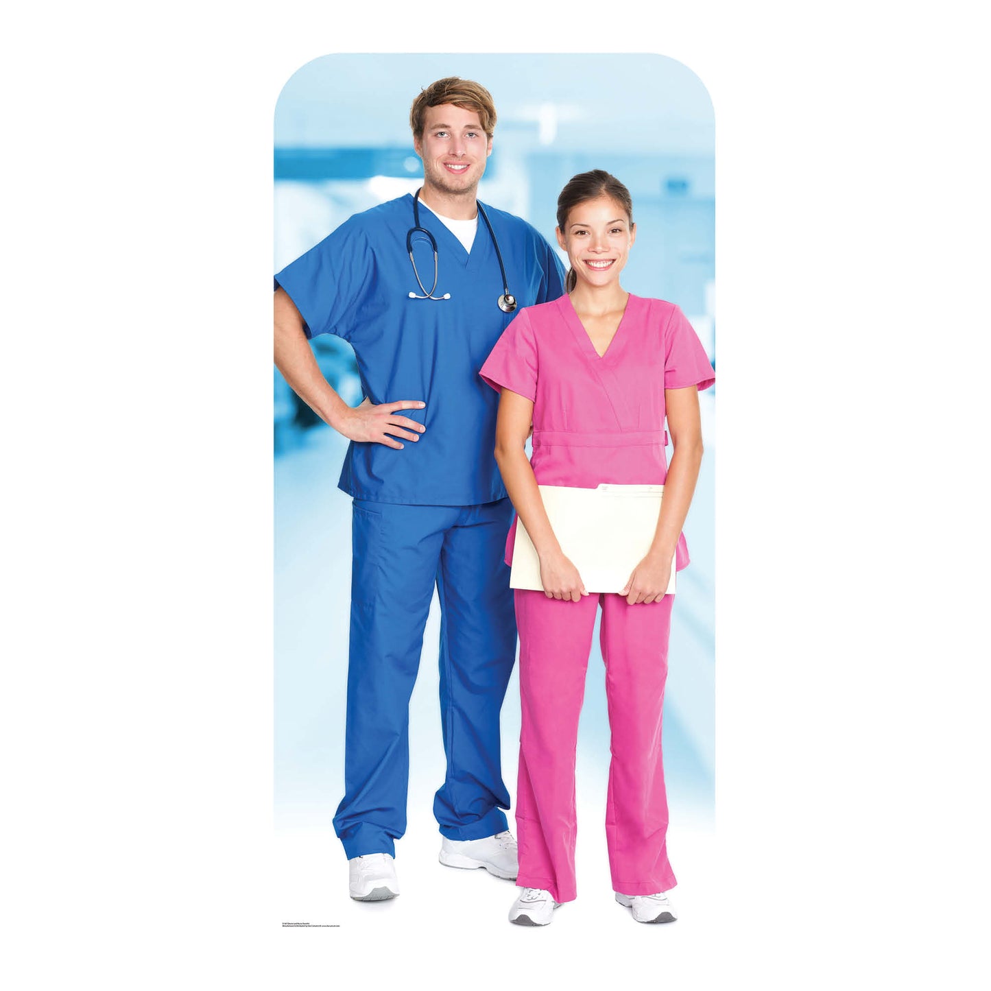 SC1567 Doctor & Nurse Stand-In  Cardboard Cut Out Height 190cm