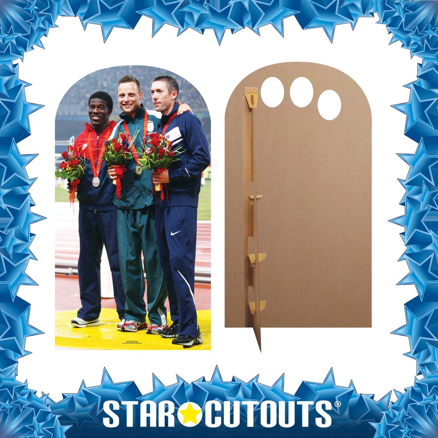 SC457 Athletic Photo Stand-In Cardboard Cut Out Height 175cm