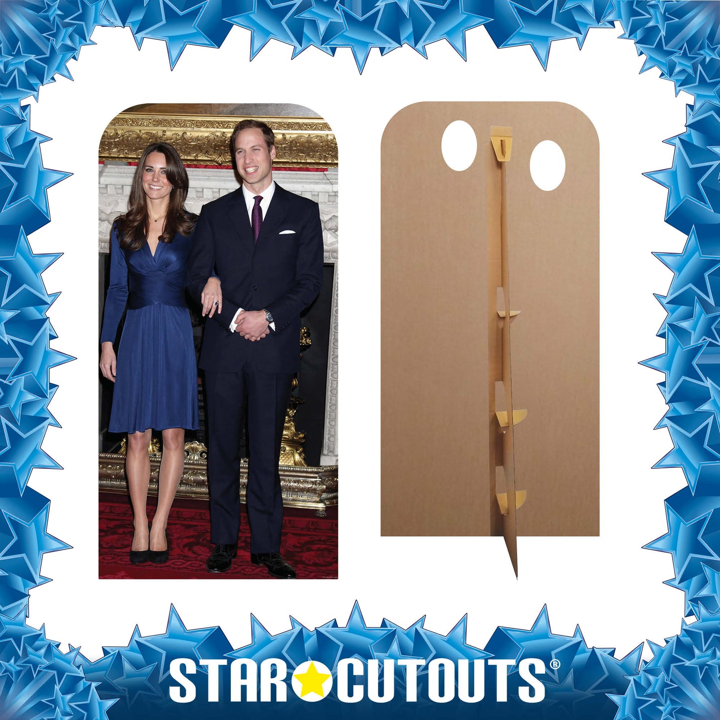 SC596 Will and Kate Stand-In Cardboard Cut Out Height 186cm