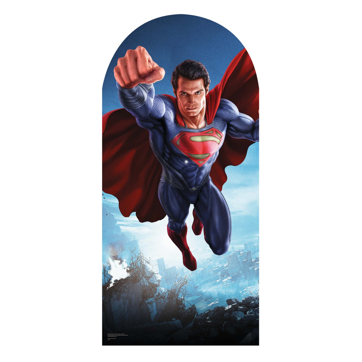 SC663 Superman 'Man of Steel' Stand In Cardboard Cut Out Height 185cm