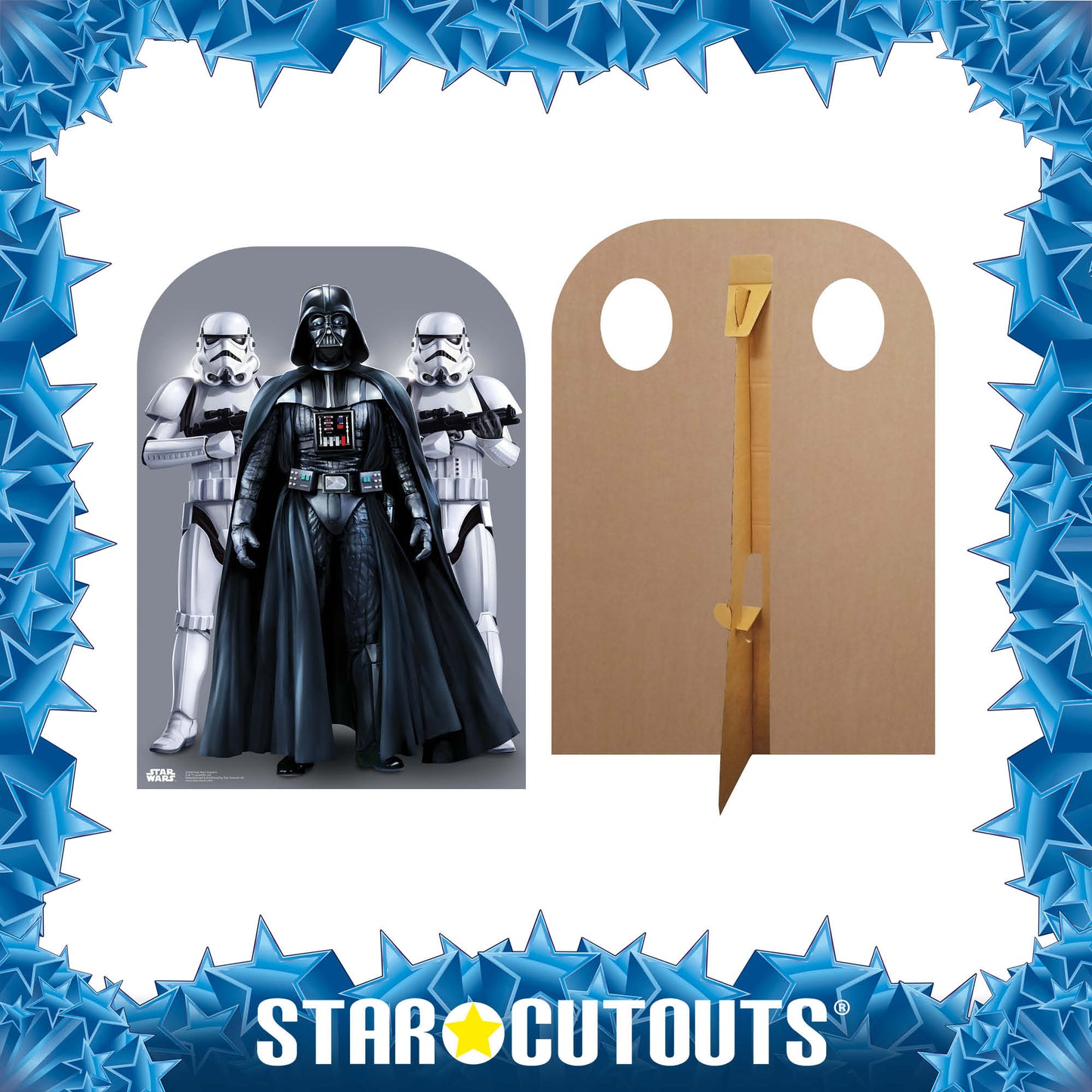 SC844 Star-Wars Stand-IN Stormtrooper and Darth Vader (Child-Sized) Cardboard Cut Out Height 133cm