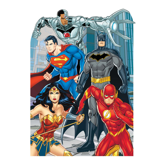 SC886 Justice League Stand-In Animated Child Size Cardboard Cut Out Height 135cm - Star Cutouts