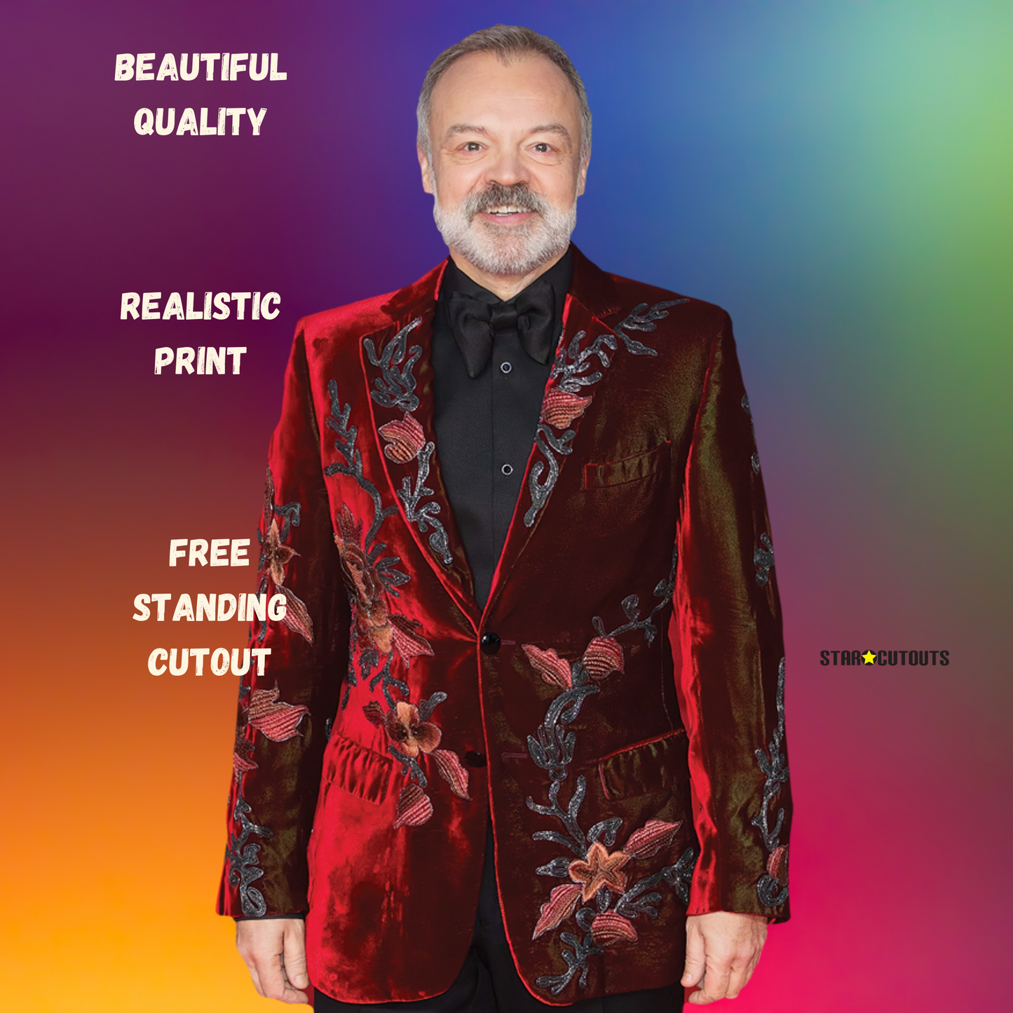 CS1094 Graham Norton Height 174cm Lifesize Cardboard Cut Out With Mini