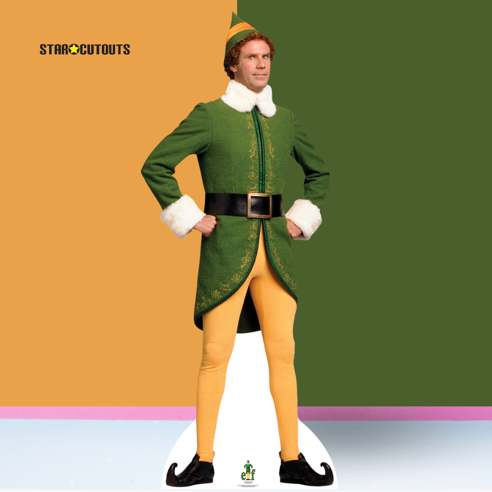 SC1670 Buddy the Elf Classic Christmas Hands On Hips Cardboard Cut Out Height 188cm