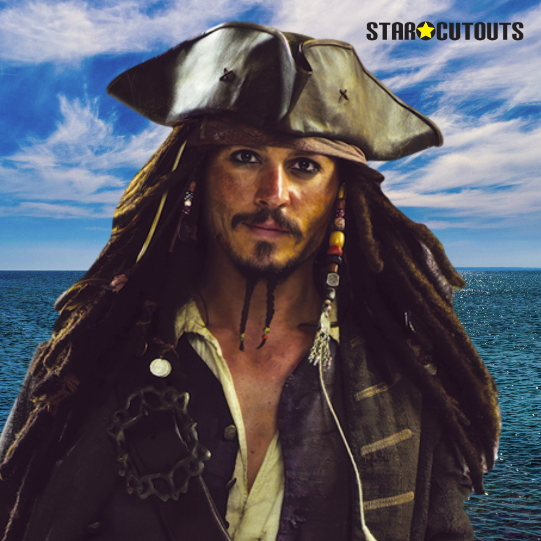 SC4405 Captain Jack Sparrow Johnny Depp Cardboard Cut Out Height 184cm