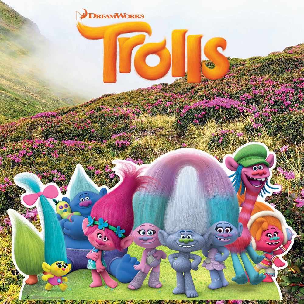 SC1502 MINI Branch Glasses Trolls World Tour Cardboard Cut Out Height 93cm 