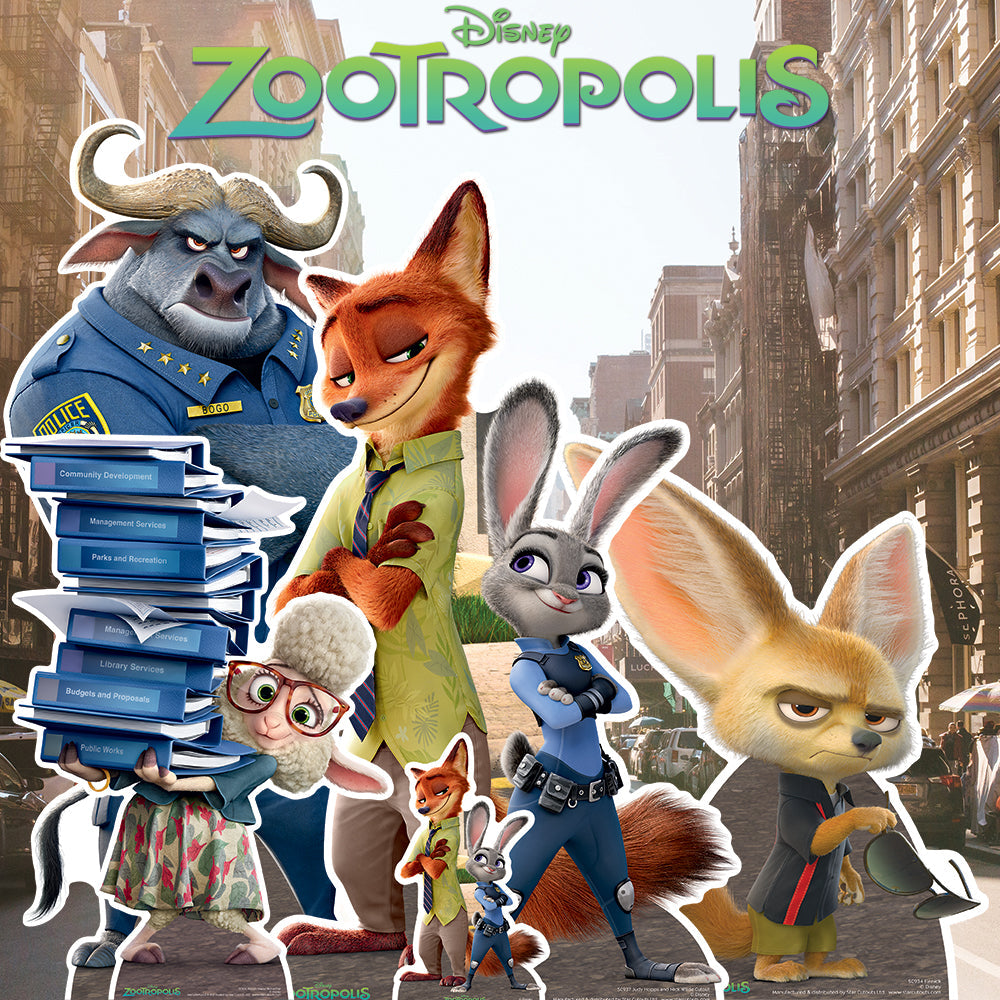 SC938 Zootropolis Child Stand-In Cardboard Cut Out Height 130cm 