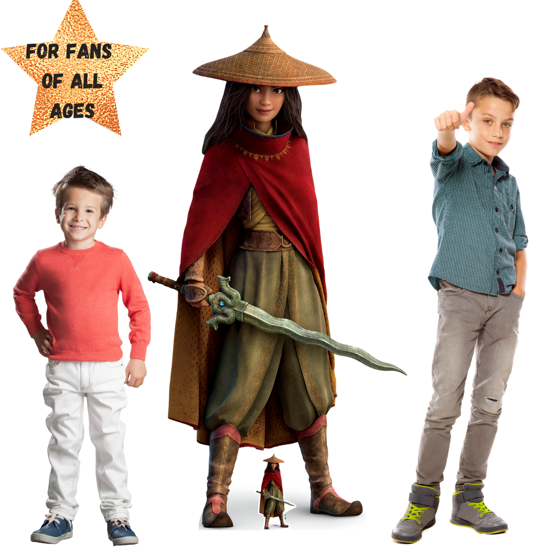 SC1673 Raya And The Last Dragon With Sword Cardboard Cut Out Height 189cm 
